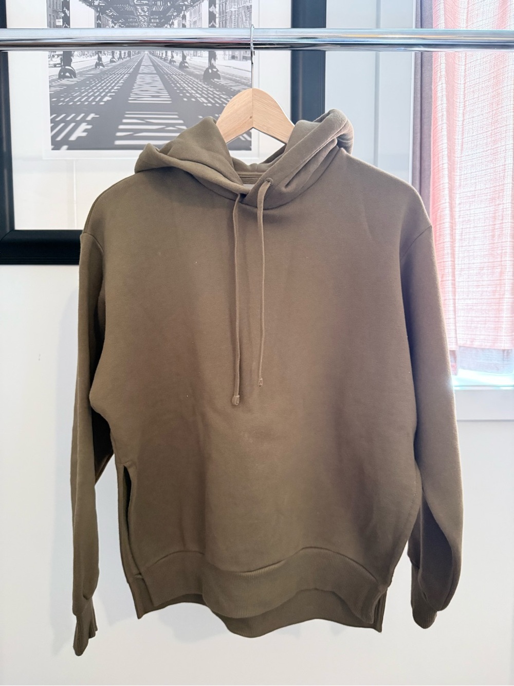 Everlane Olive Green Crewneck Hoodie